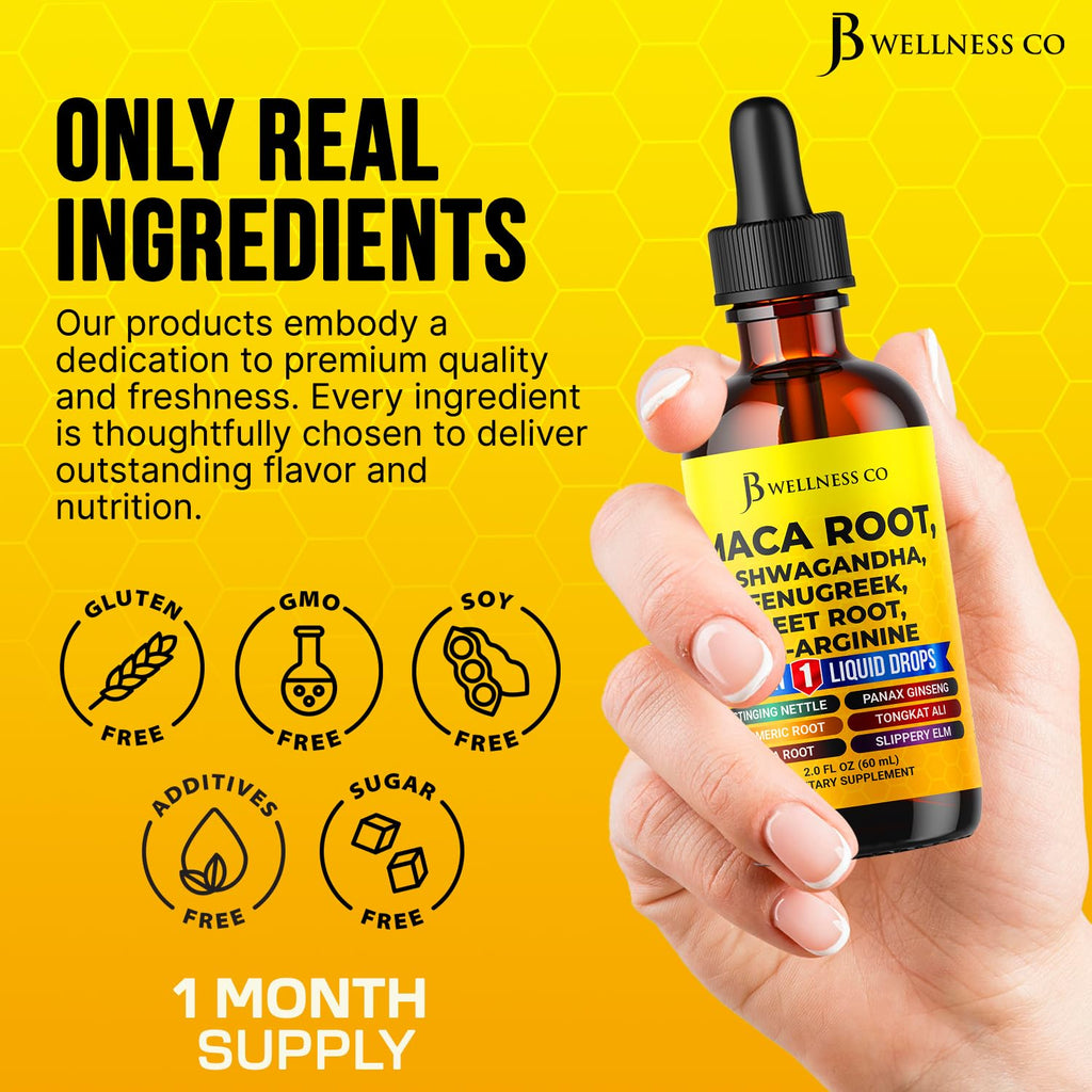 Organic Maca Root Liquid Drops with Ashwagandha 2oz Z142