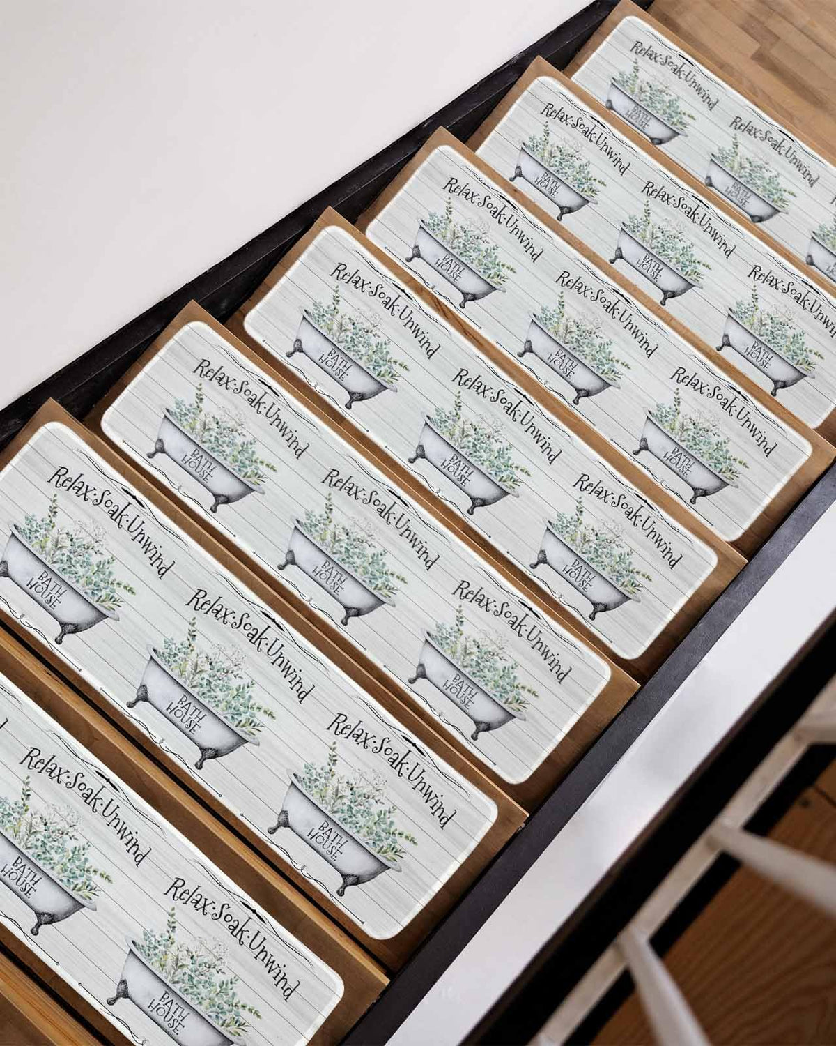 Eucalyptus Leaves 15 Pack Non Slip Stair Treads 8x30 inch N8155