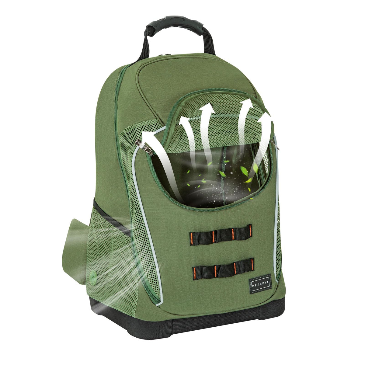 Green Pet Dog Carrier Backpack with Large Ventilations P215