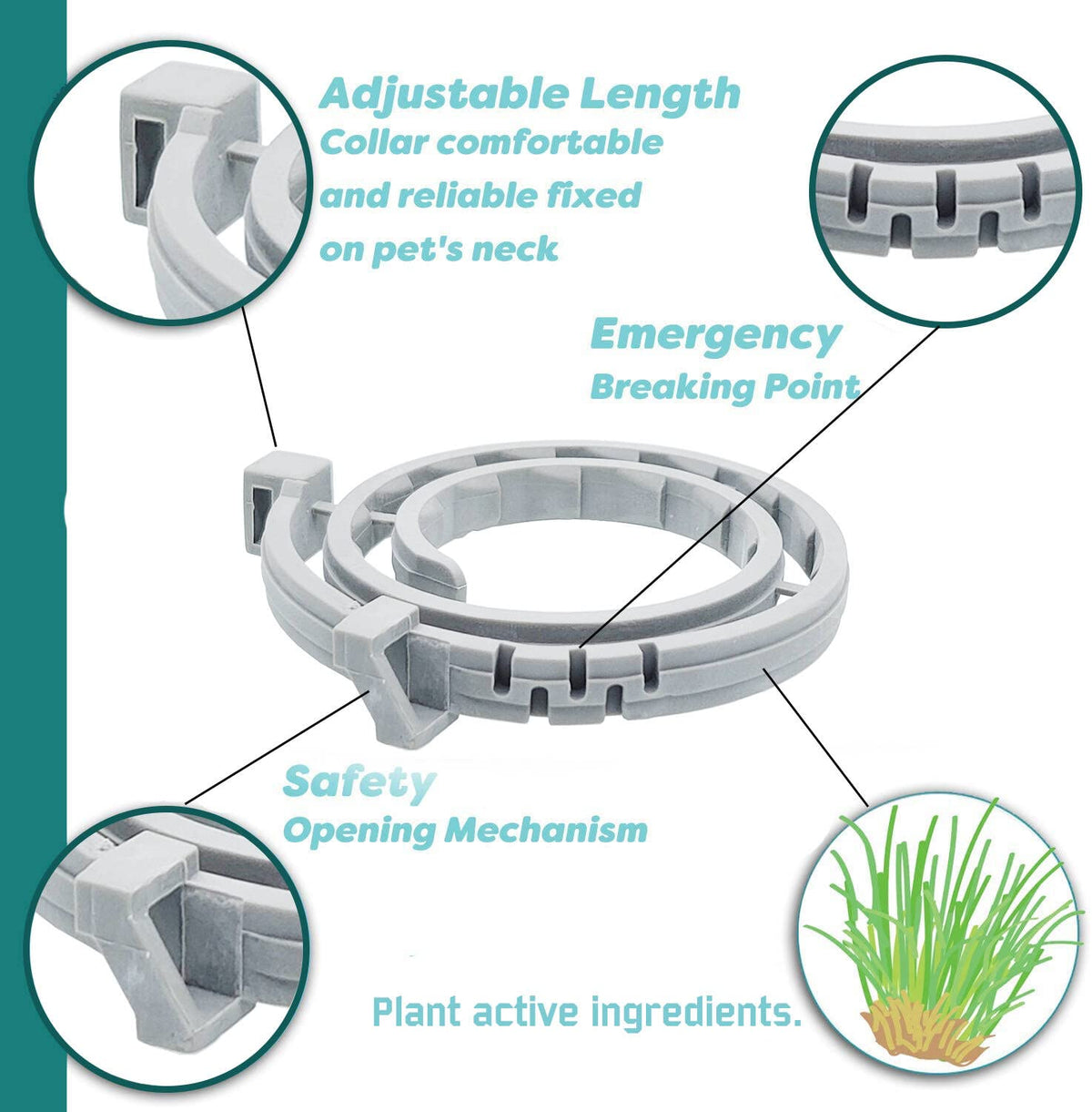 Flea and Tick Collar for Cats 12-Month Protection Waterproof 2 Packs K215487