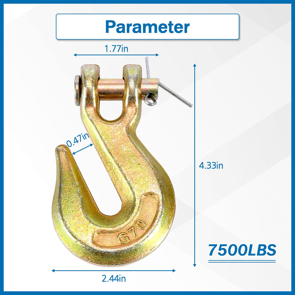 3/8 Inch Grade 70 Clevis Grab Hooks J47482