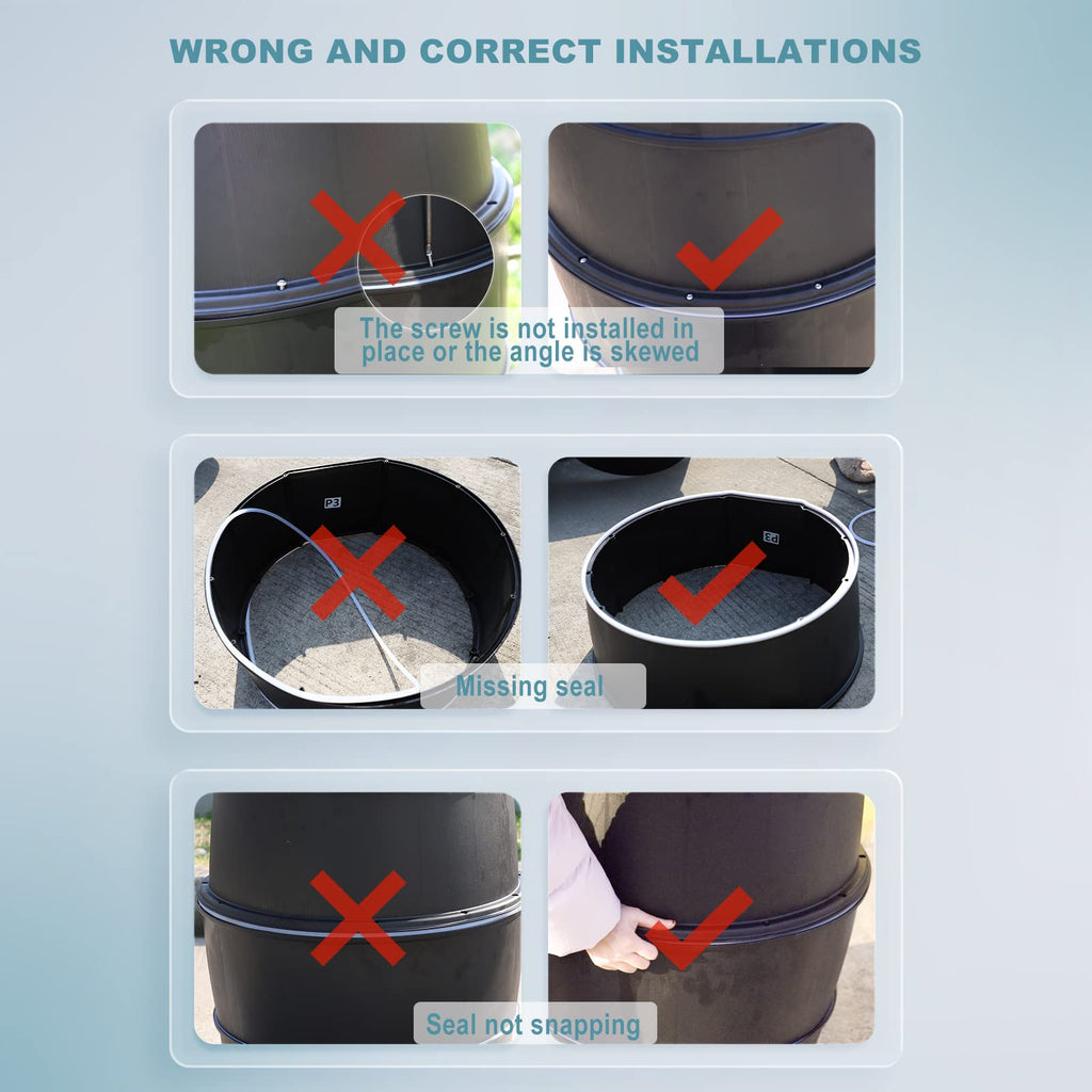 50 Gallon BPA Free Rainwater Collection Barrel with Water Diverter F62147