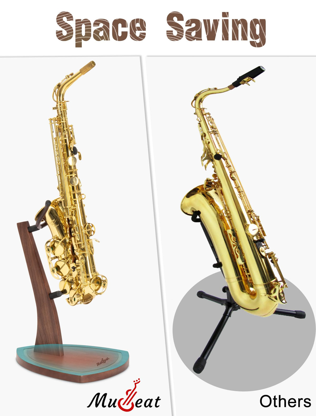 Saxophone Stand with Soft Silicone Yokes E66825