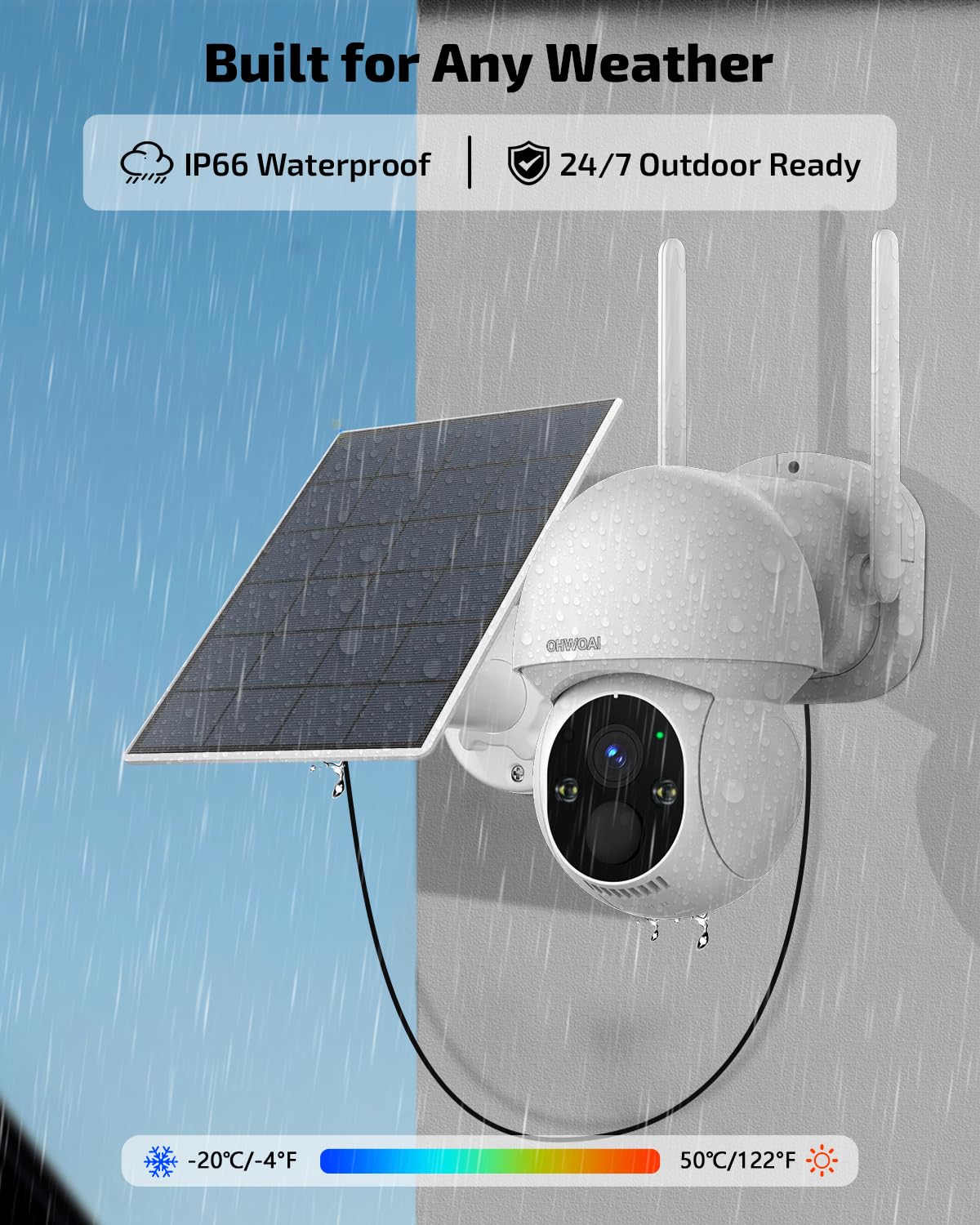 Solar Powered Wireless Security Camera System K22733