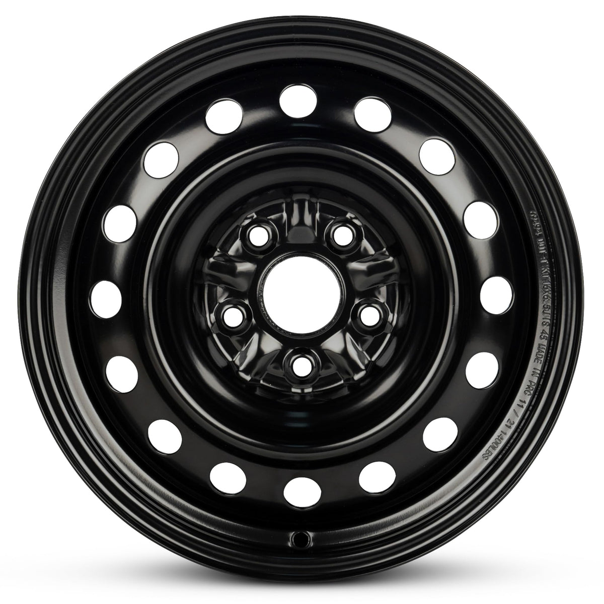 16 Inch Black Steel Rim Car Wheel G7010