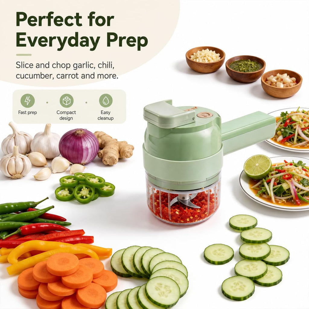 4 in 1 Rechargeable Electric Vegetable Chopper T8828
