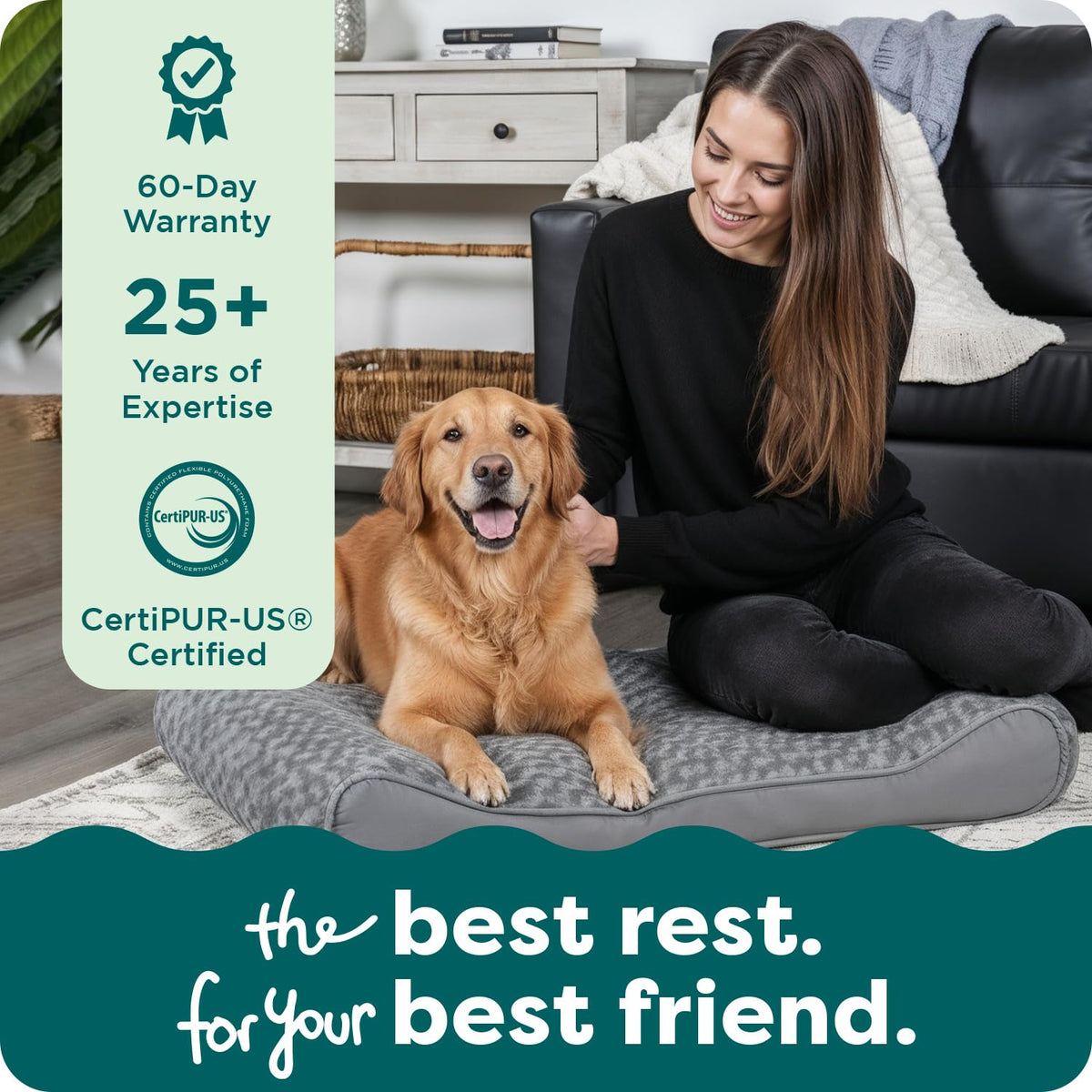 XL Plush Suede Orthopedic Dog Bed B68675