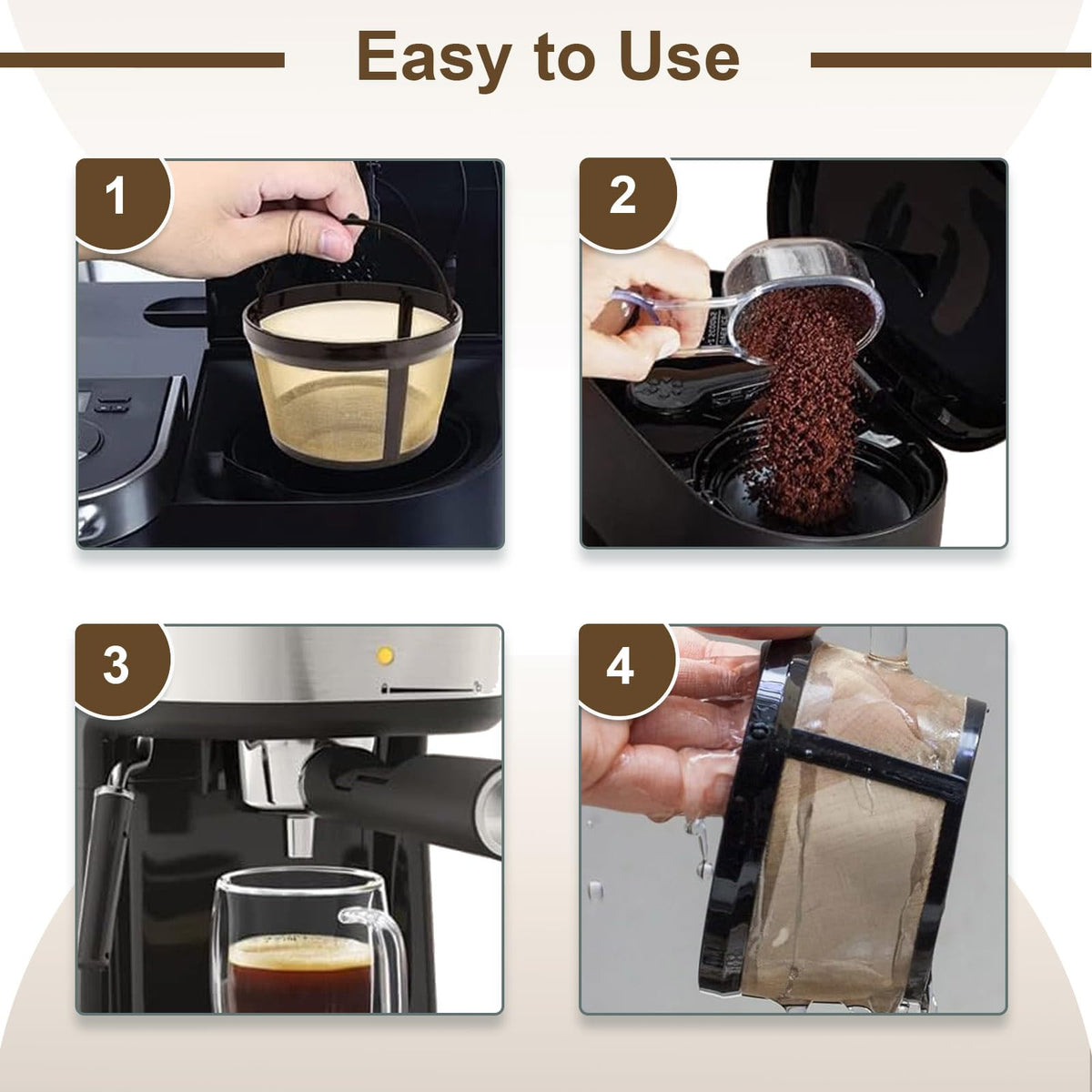 Reusable Coffee Filter Basket 2-Pack with Coffee Spoon K81168