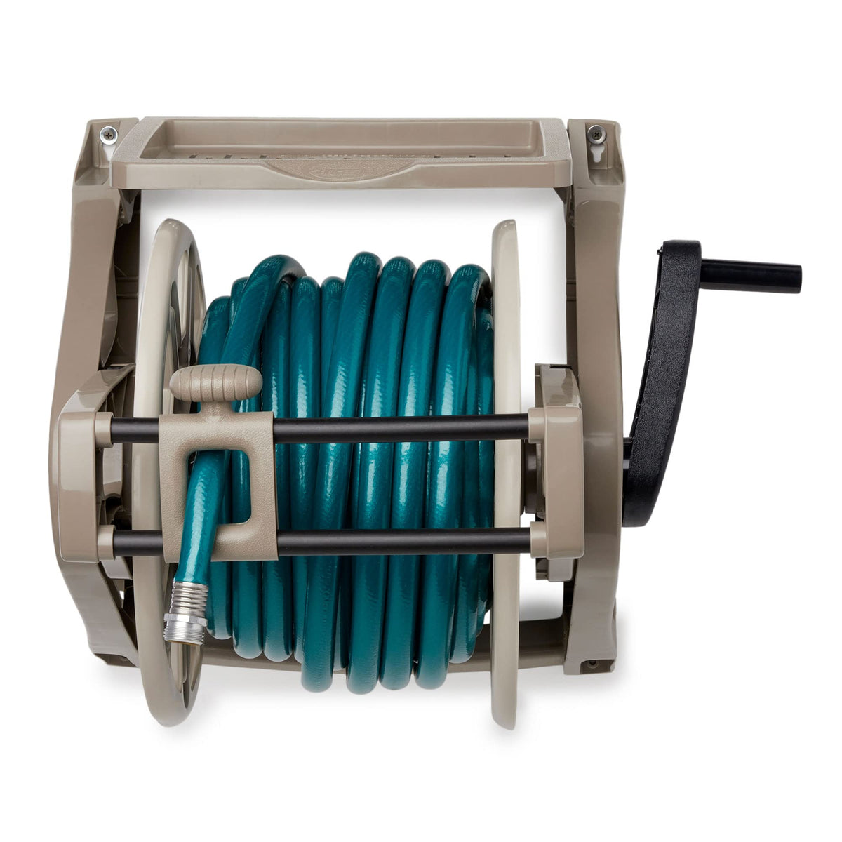 Wall-Mount Hose Reel with Storage Tray S6215