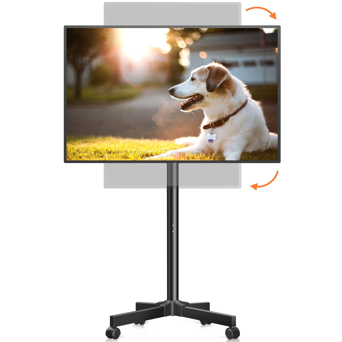 Rotating Rolling TV Stand on Wheels for 13-50" Flat/Curved TVs J4669