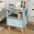 Blue Kids Nightstand with Drawer X665