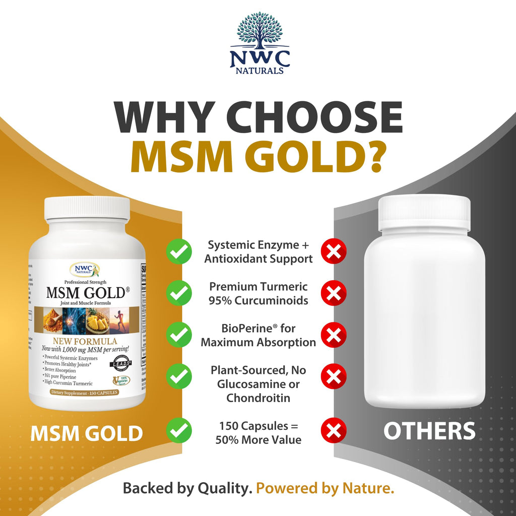 MSM Supplement 1,000 mg 150 Capsules E931
