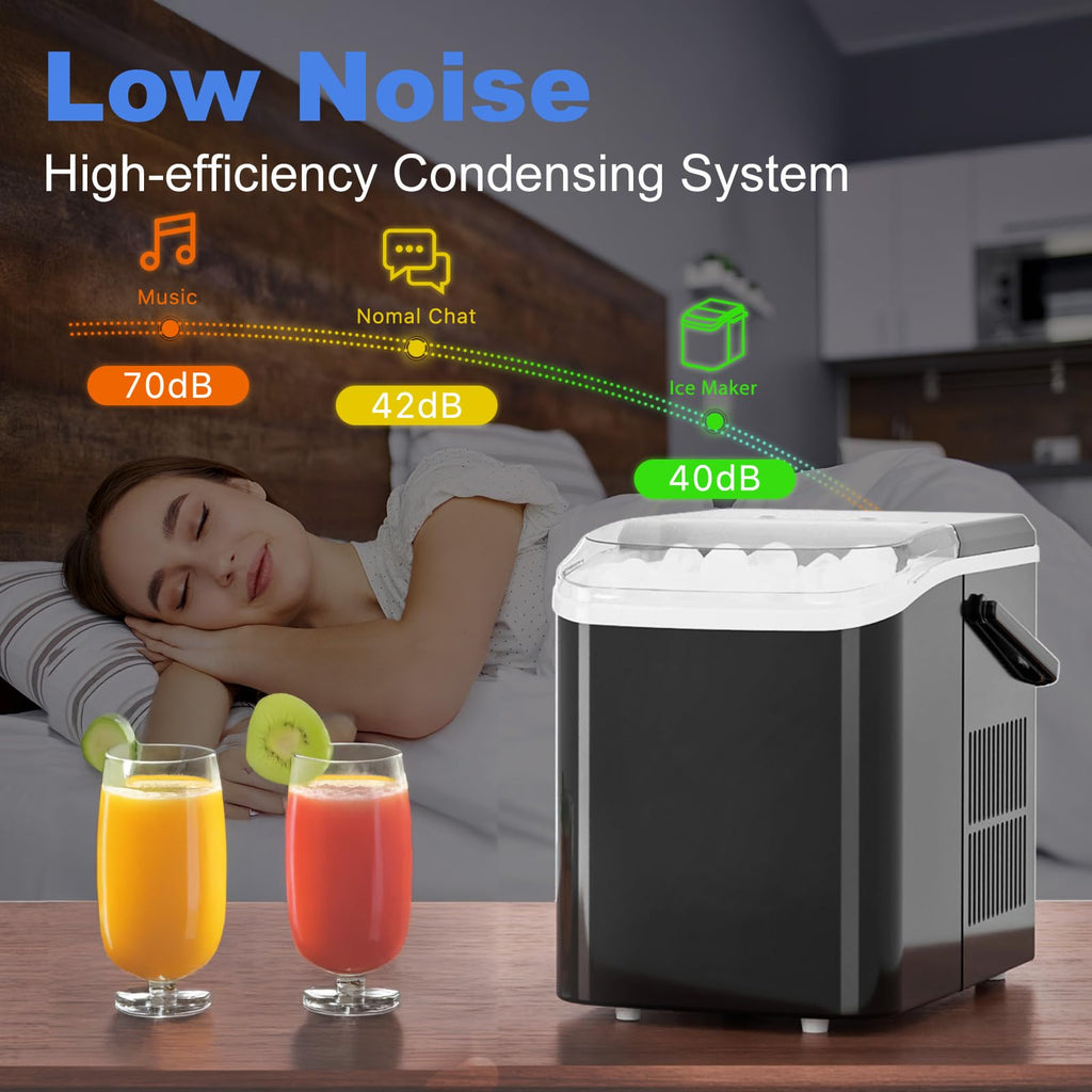 Portable Countertop Ice Maker Machine with Handle A906