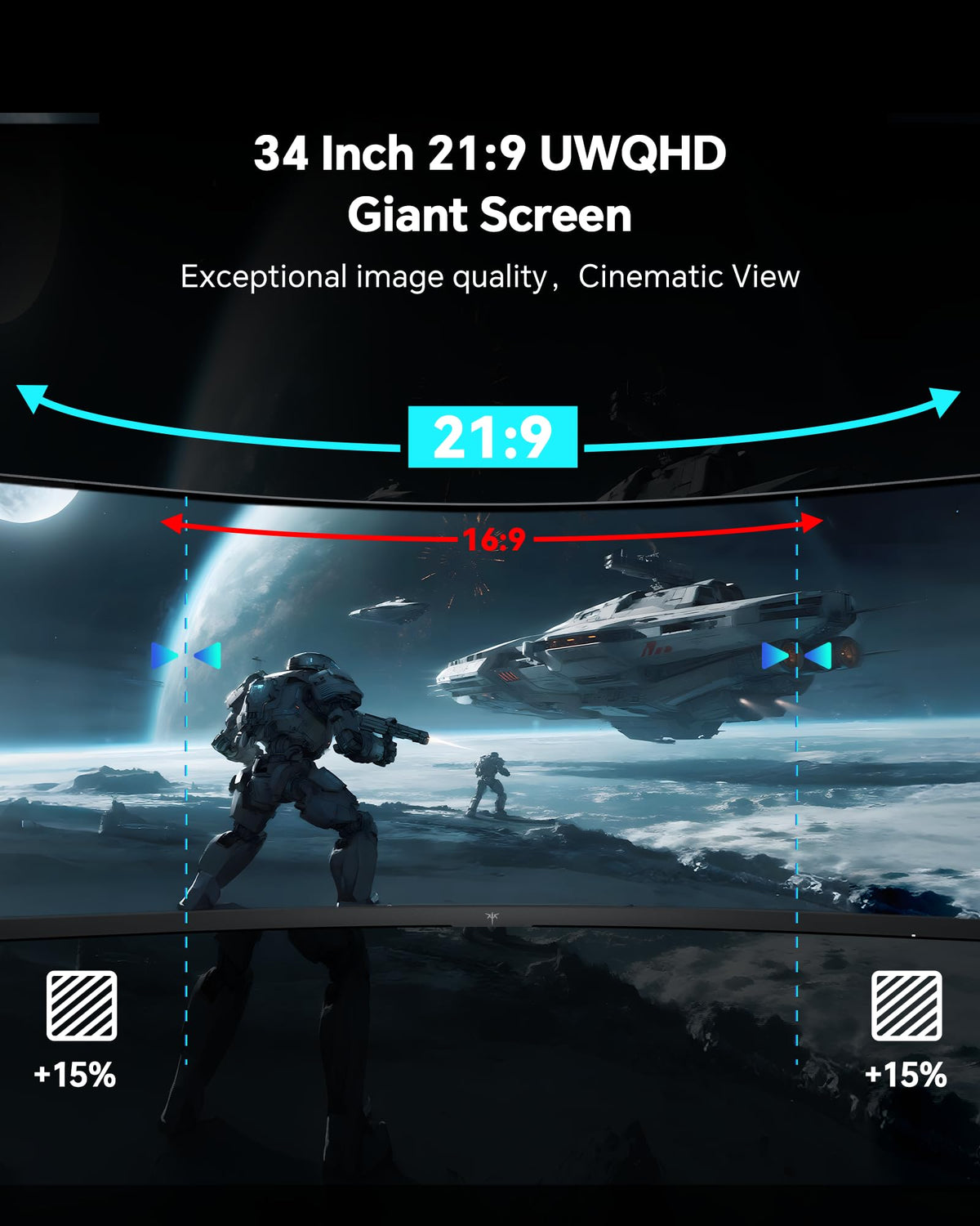 34 Inch Ultrawide Curved Gaming Monitor J45115