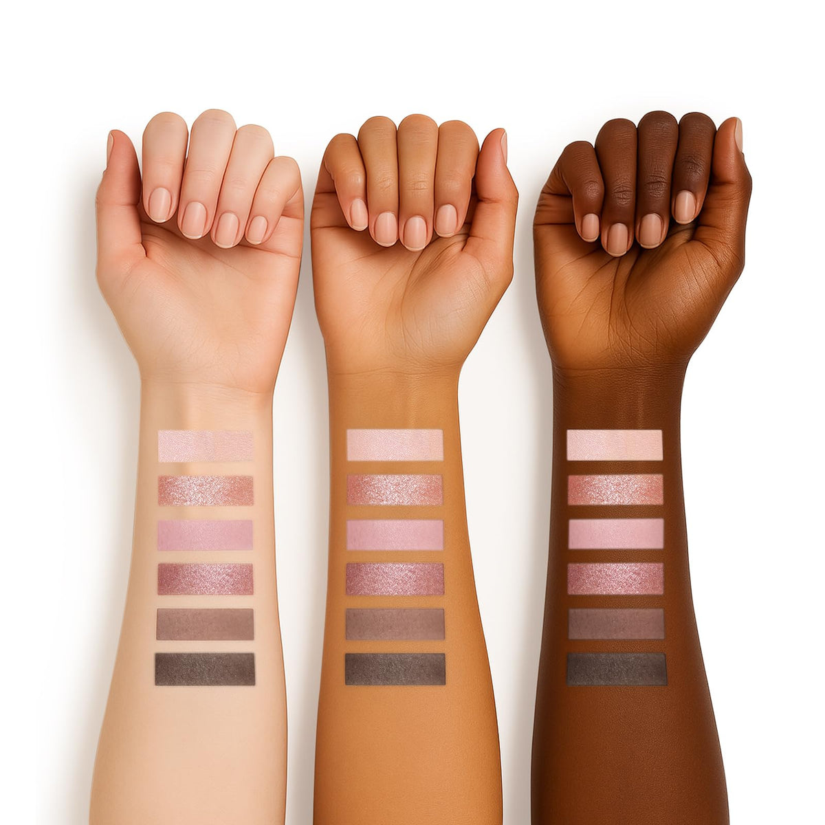 6-Color Matte and Shimmer Eyeshadow Palette with Brush B607