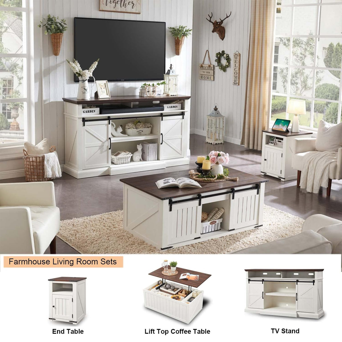 White TV Stand Y294035