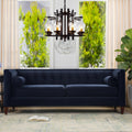 Dark Navy Blue Performance Velvet Tufted Sofa I873080