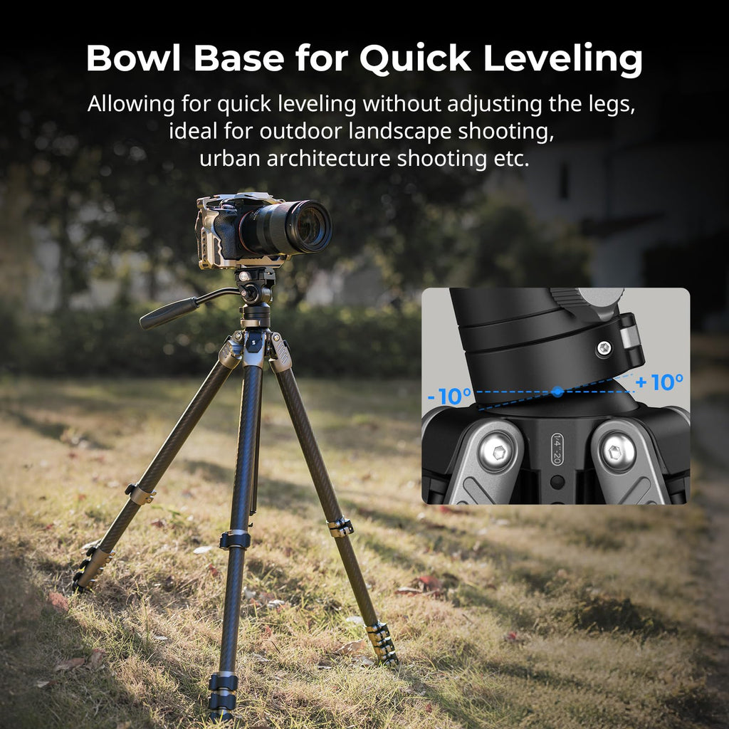 Carbon Fiber Video Tripod with Fluid Head W275539