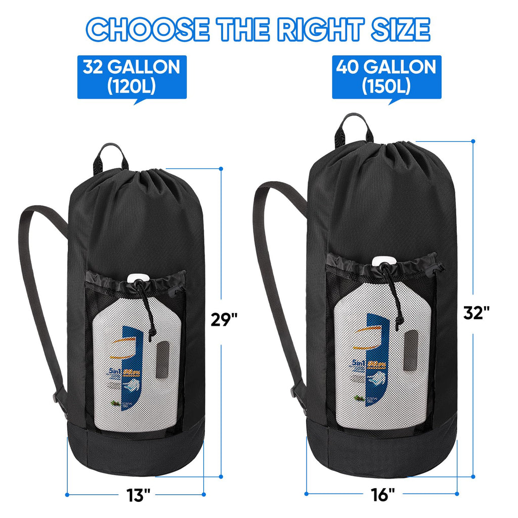 120L Oxford Laundry Bag Backpack with Shoulder Straps G9196
