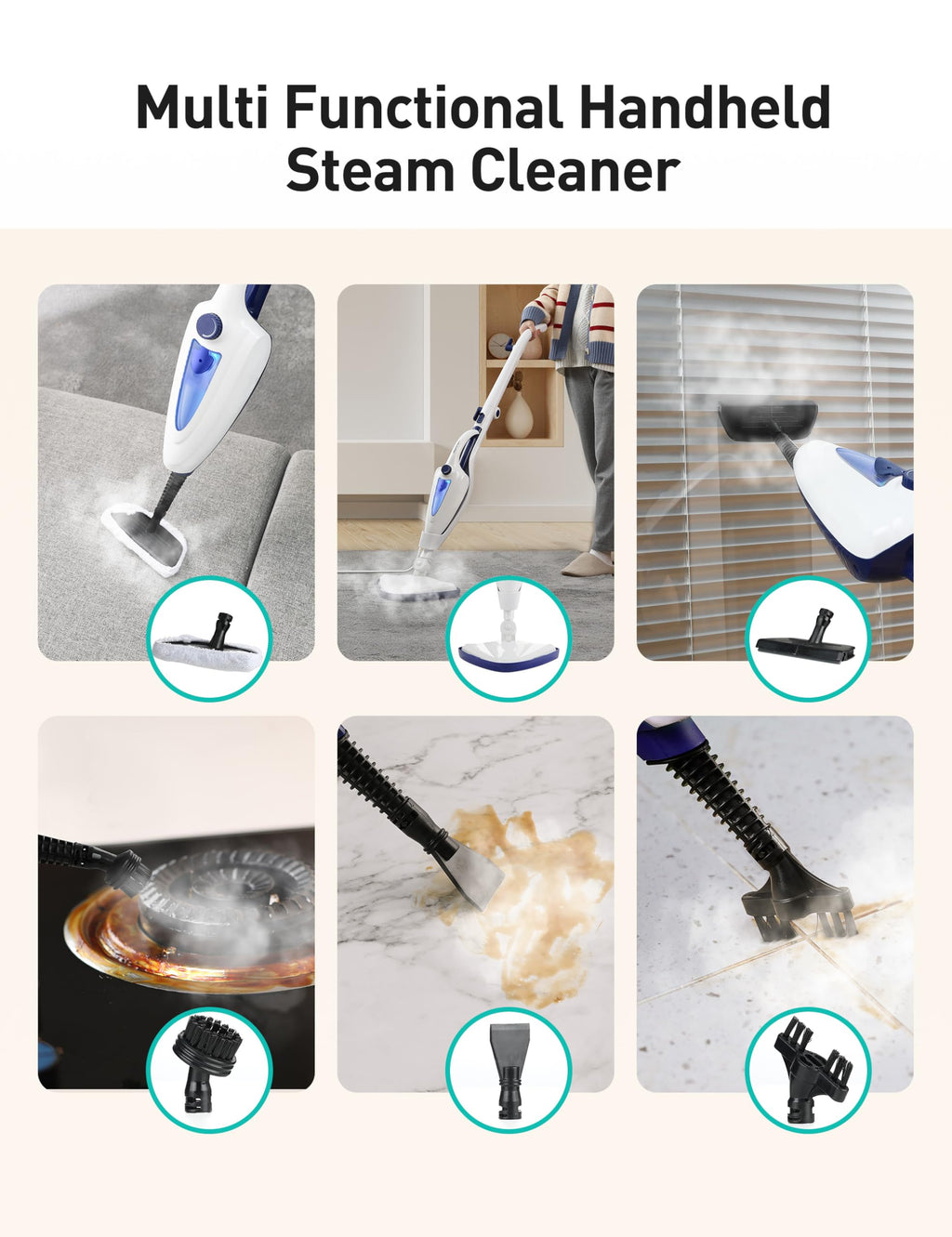 1500W Detachable Handheld Steam Mop Z942264