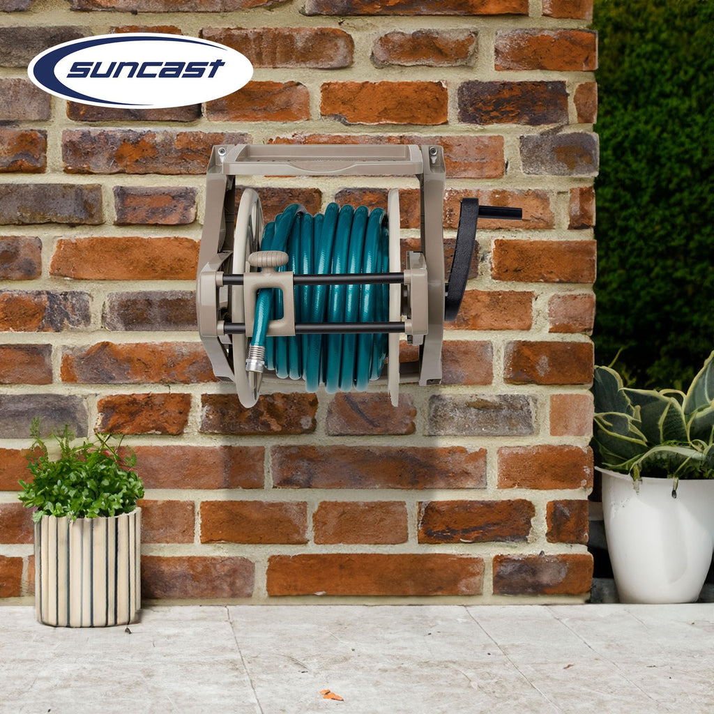 Wall-Mount Hose Reel with Storage Tray S6215