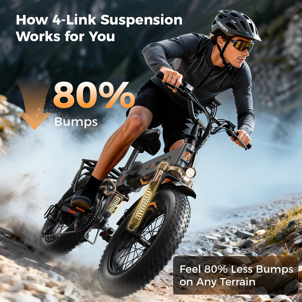 1400W 30MPH 48V 13AH Fat Tire Foldable Electric Bike J235