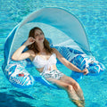 Inflatable Pool Float with Canopy and Cup Holders F521999