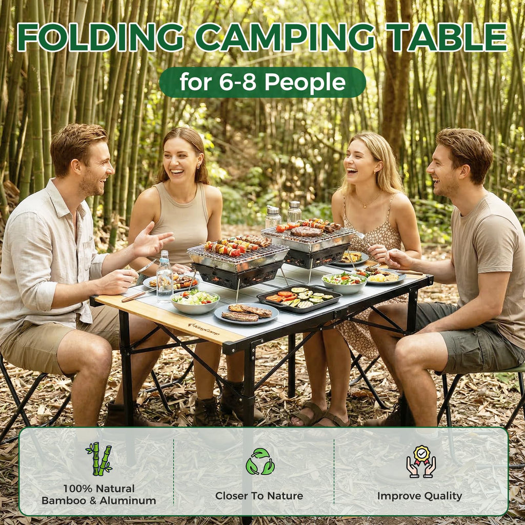 Bamboo Aluminum Camping Table E815382