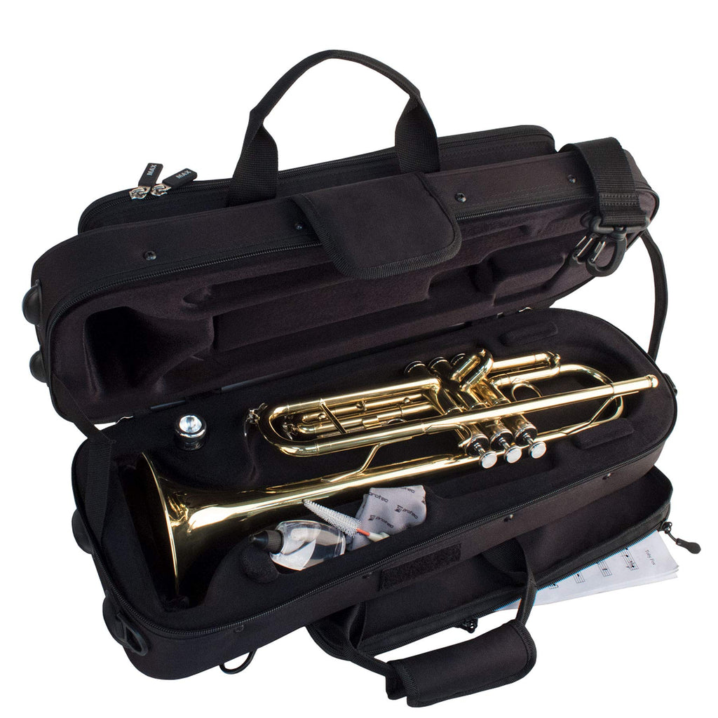 Black Trumpet Case with Sheet Music Pocket Y34177