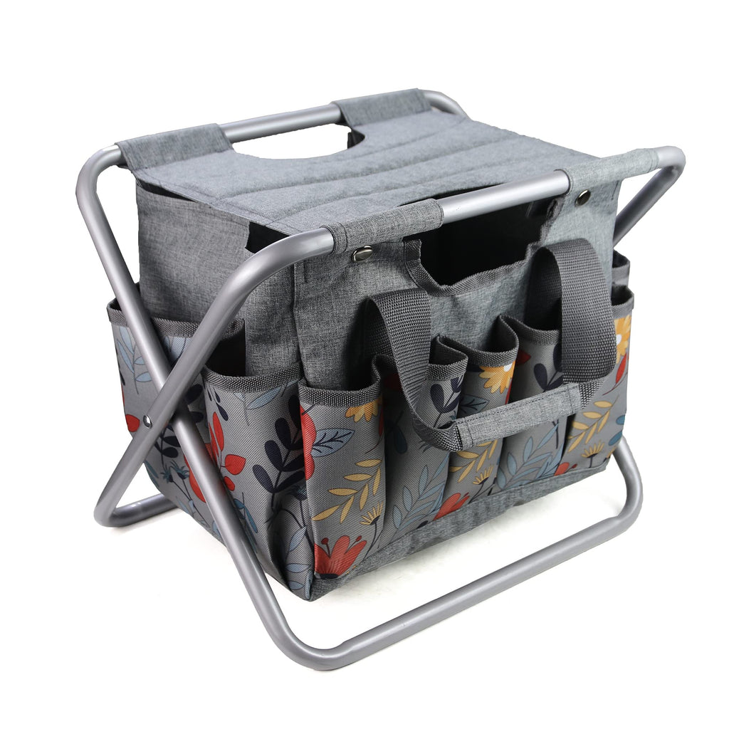 Folding Gardening Stool with Storage Tote Bag D98757