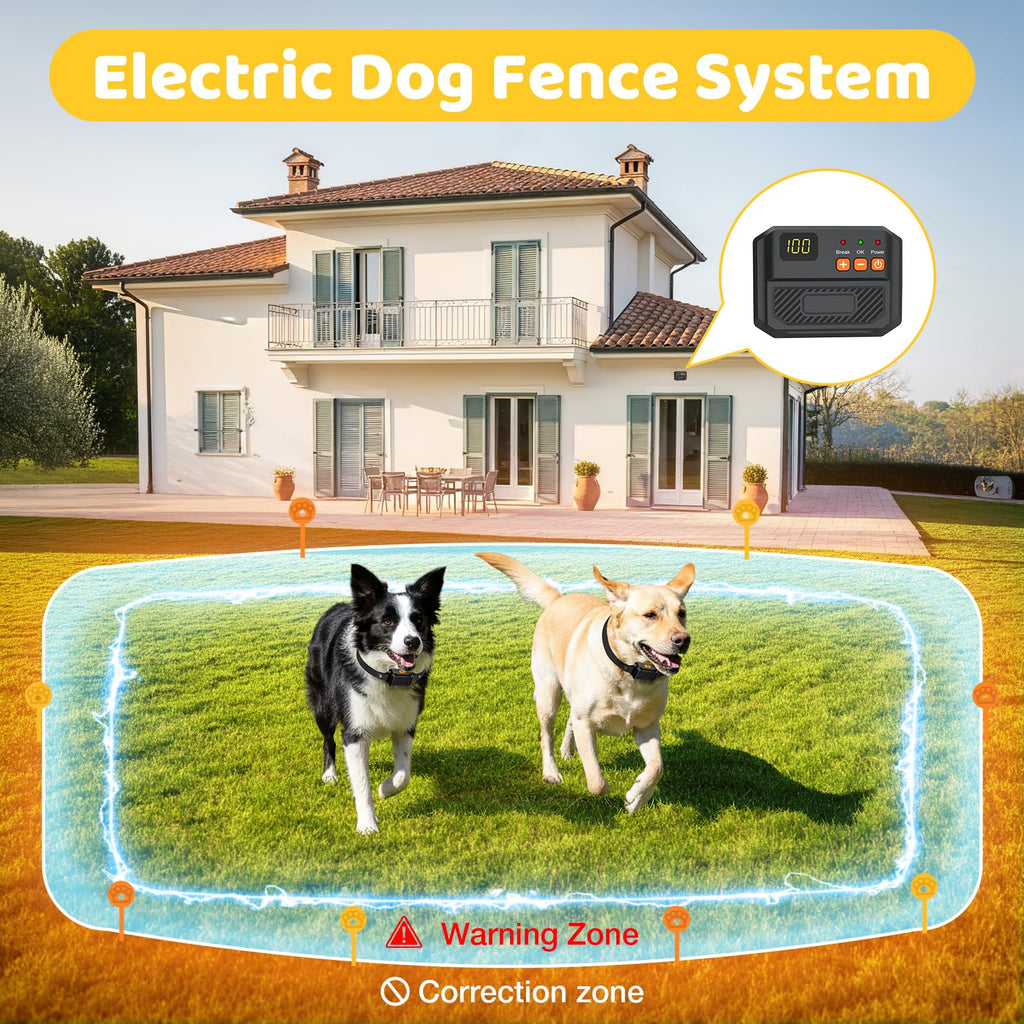 Electric Fence for Dogs with 2 Collars F37960