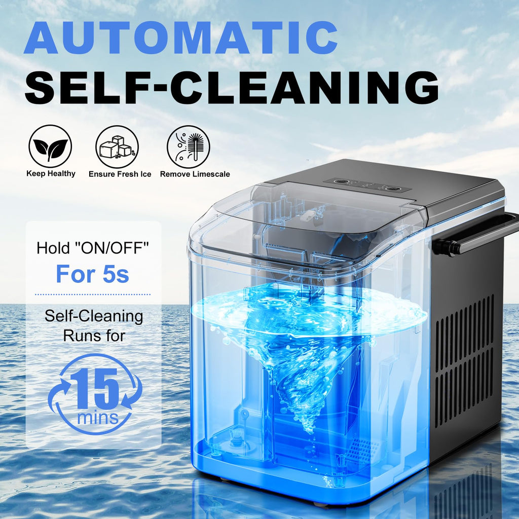 Portable Countertop Ice Maker Machine with Handle A906
