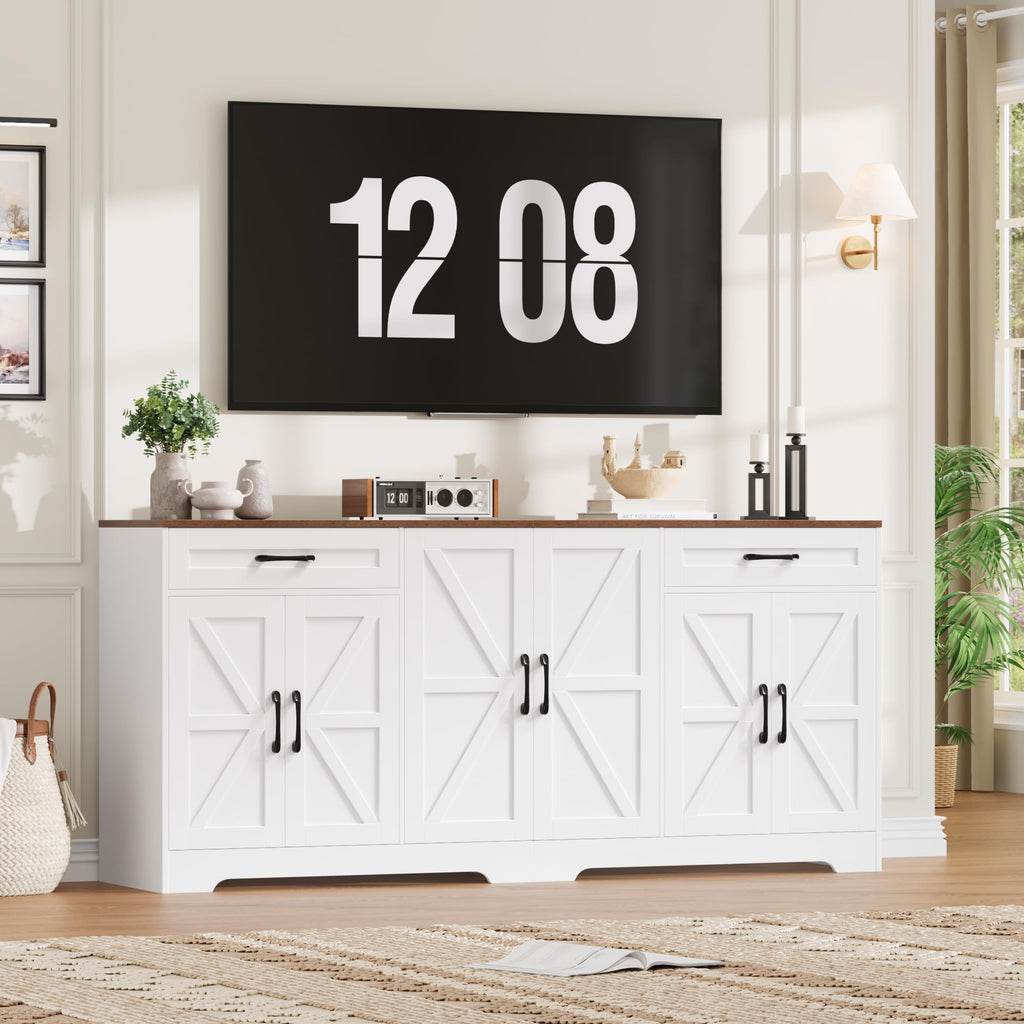 71” Large Kitchen Buffet Cabinet with Adjustable Shelves T610734