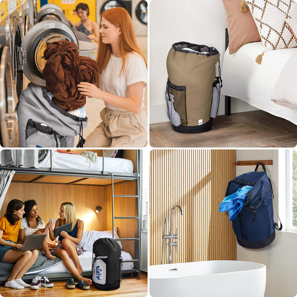 120L Oxford Laundry Bag Backpack with Shoulder Straps G9196