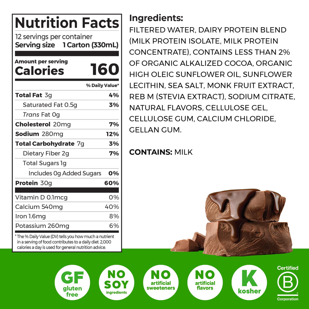 Chocolate High Protein Dairy Shake 11 oz 12pk I8700