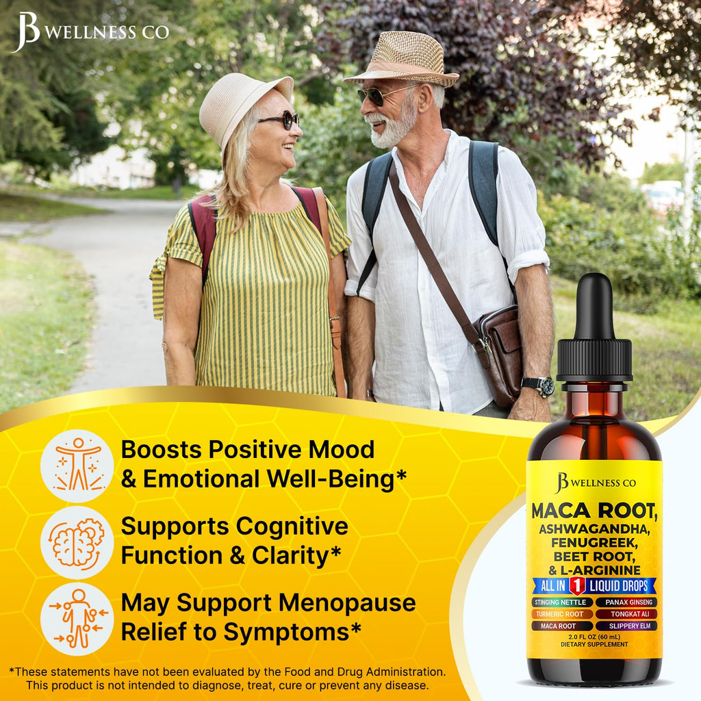 Organic Maca Root Liquid Drops with Ashwagandha 2oz Z142