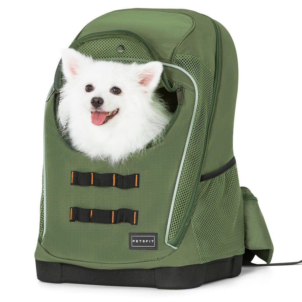 Green Pet Dog Carrier Backpack with Large Ventilations P215