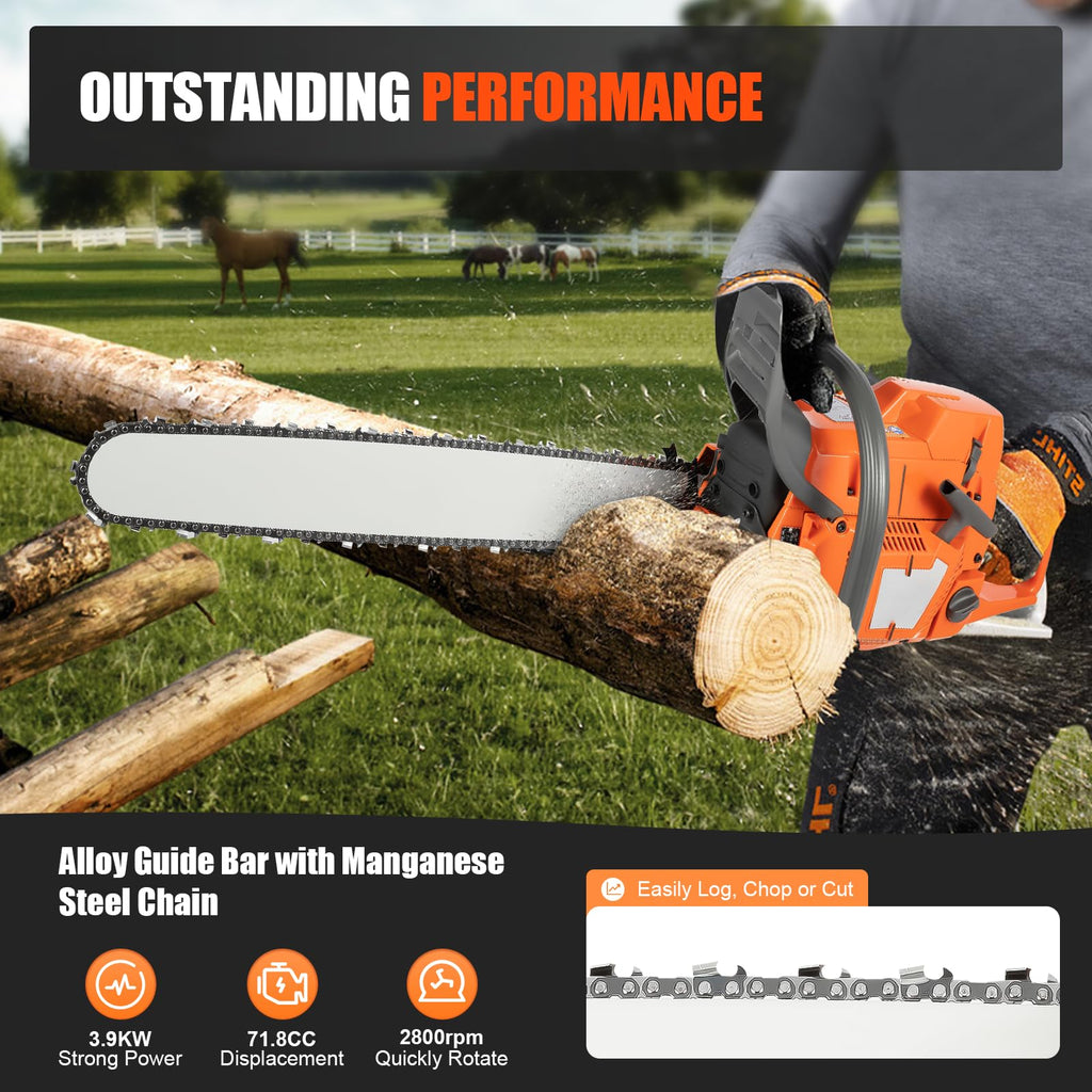 24 Inch Gas Powered Chainsaw X630077