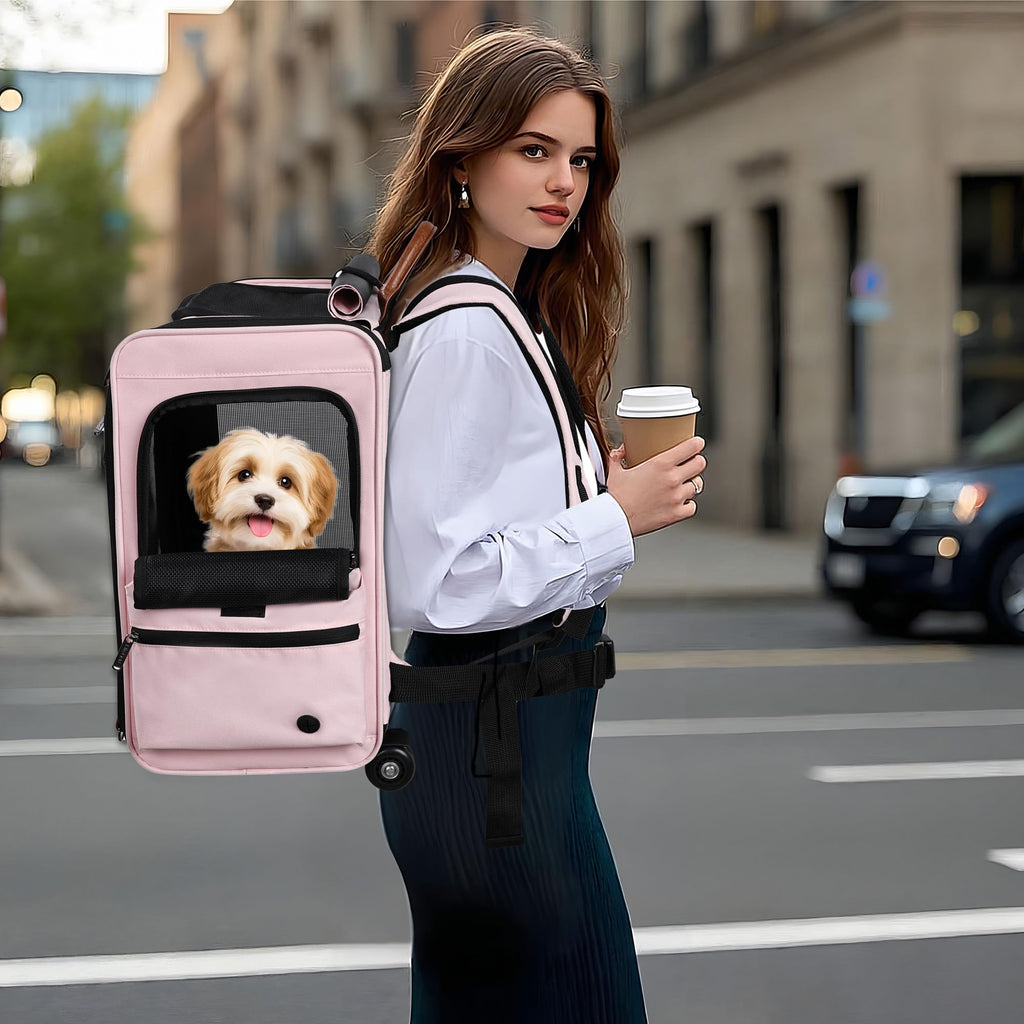 Rolling Dog & Cat Carrier T9716
