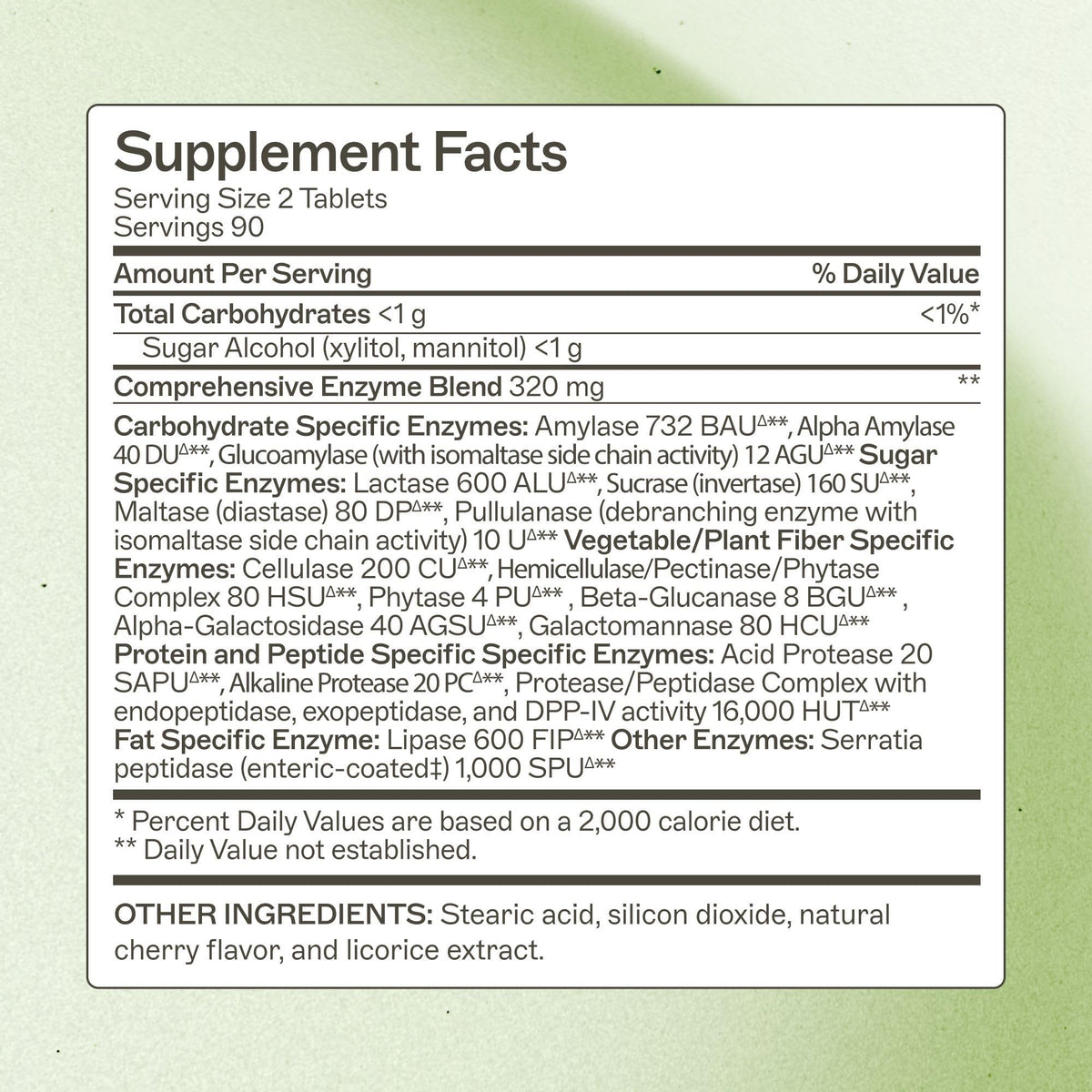 Chewable Digestive Enzymes 180 Tablets C434