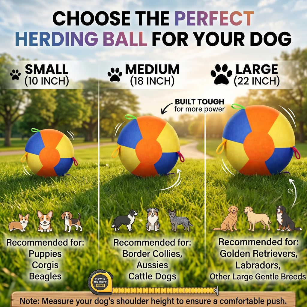 Inflatable Dog Ball with Handle Cover & Pump 18in Z206874