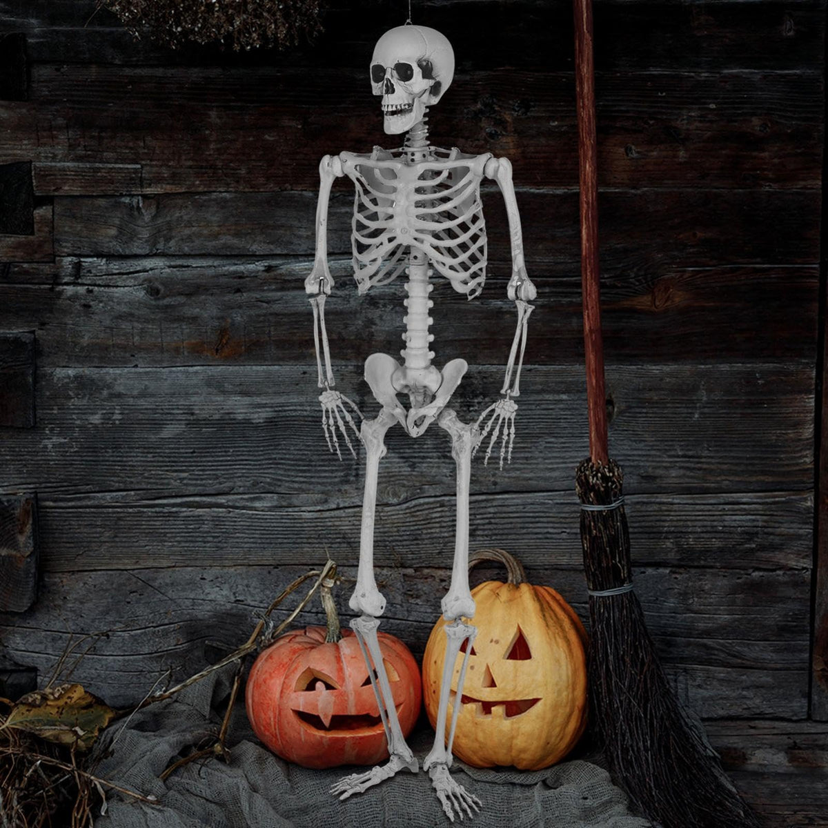 5.4Ft Posable Life Size Full Body Skeleton with Movable Joints R1683