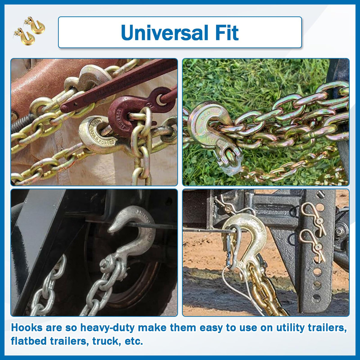 3/8 Inch Grade 70 Clevis Grab Hooks J47482
