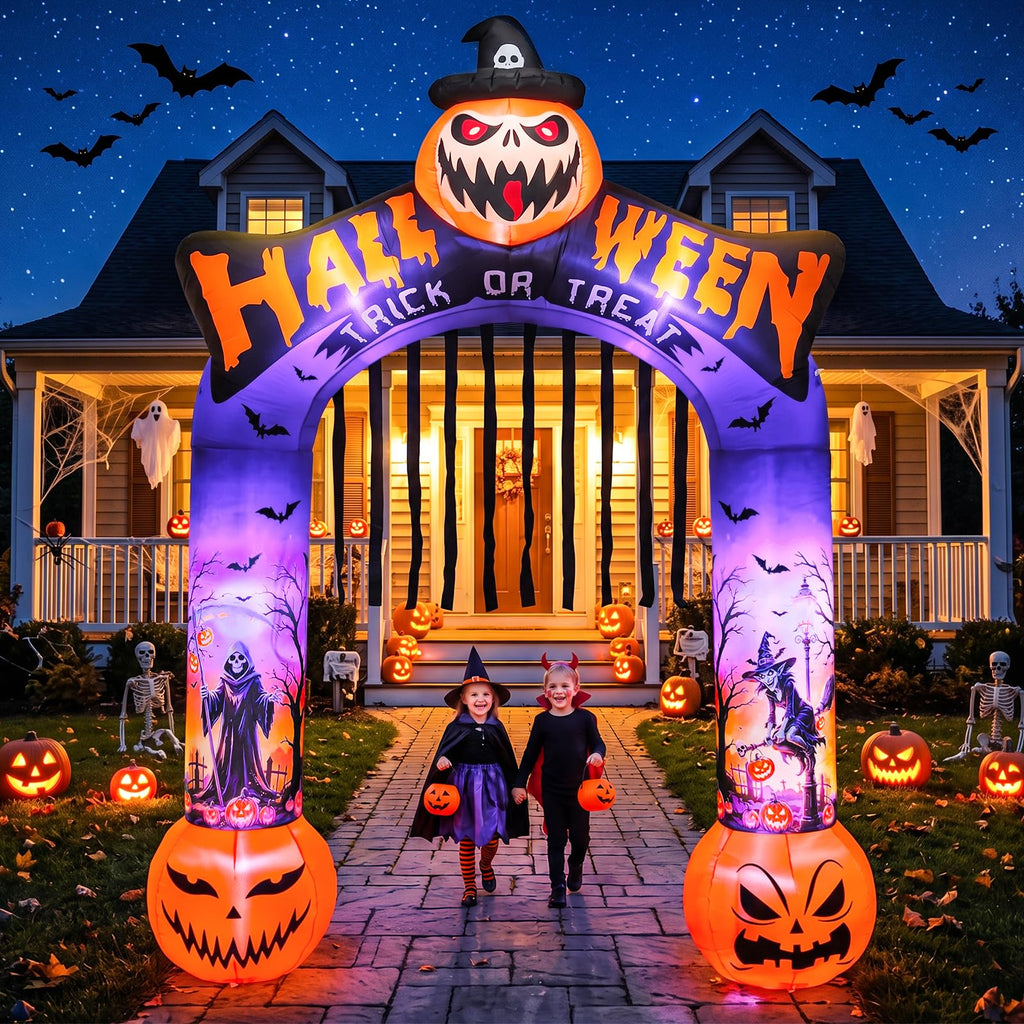 10 FT Halloween Inflatable Archway with LED Lights Z6848
