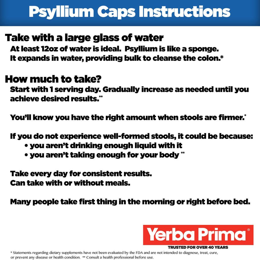 Psyllium Husks Fiber Veg Caps 180 Pack of 2 A867472