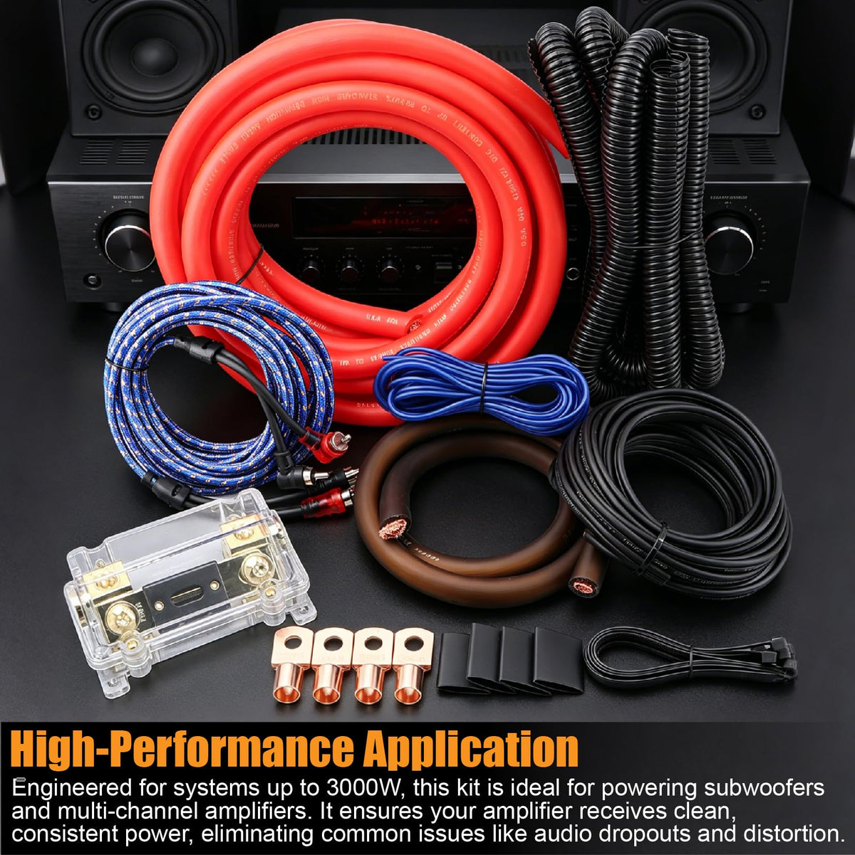 0 Gauge OFC Amp Wiring Kit W807943