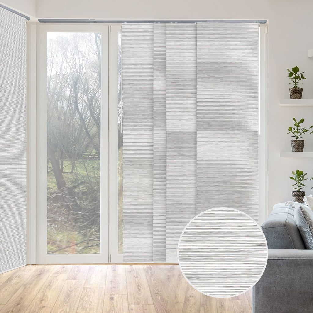 Natural Woven Light Filtering Panel Track Blinds R6923