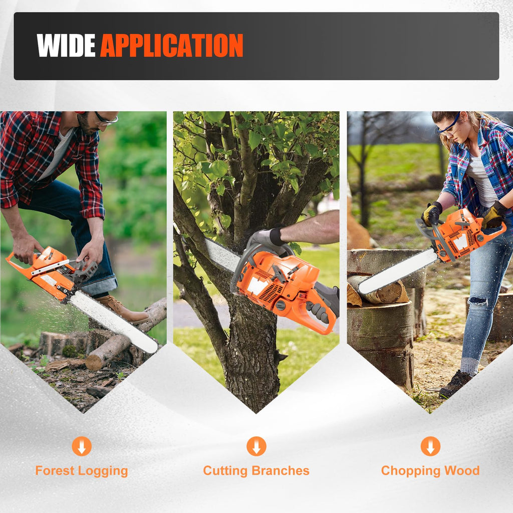 24 Inch Gas Powered Chainsaw X630077