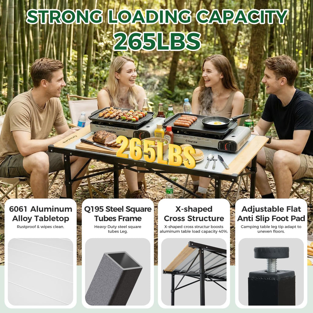 Bamboo Aluminum Camping Table E815382