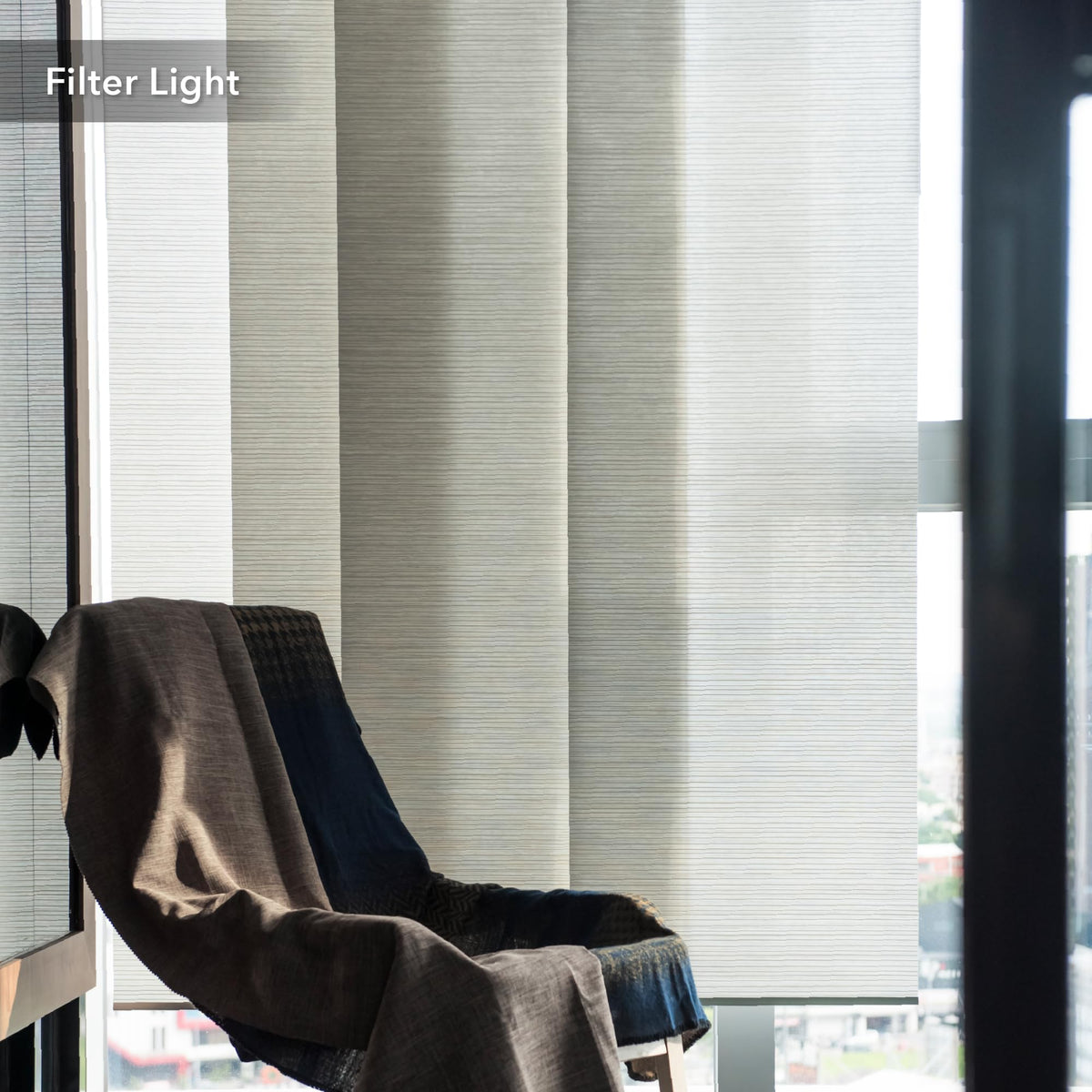 Natural Woven Light Filtering Panel Track Blinds R6923